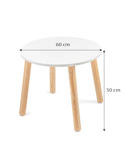 Foto 4 | Foto 4 | Mesa Infantil Duduk Blanca Circular de Madera