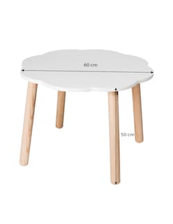 Foto 3 | Foto 3 | Mesa Infantil Duduk de Madera Blanca en Forma de Nube