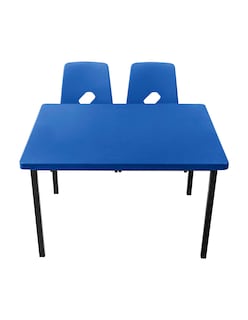 Foto 8 | Foto 8 | 2 Sillas 1 Mesa Rectangular Office School Por Santivae Modelo 1m1s0 Rojo, Verde, Azul, Amarillo Y Naranja De Kínder