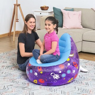 Foto 4 | Foto 4 | Sillón Puff Inflable Infantil Bestway Púrpura Diseño Astro Led