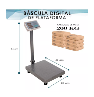 Foto 3 | Foto 3 | Bascula Comercial Industrial Digital 200 Kg 110v 30 Cm X 40 Cm, Gris Oscuro