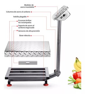 Foto 4 | Foto 4 | Bascula Belug 150 Kg 110v Uso Rudo Acero Industriales Digitales Recargable Gris