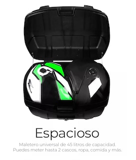 Foto 4 | Foto 4 | Caja Trasera Para Moto Cajuela 45 L Para 2 Cascos Con Llave