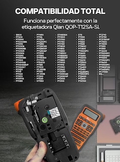 Foto 7 | Foto 7 | Cinta De Etiquetas Qian Qze-131, 6 Pack Laminadas 12mm Ancho 8m Largo, Negro/transparente Compatible Con Brother P-touch Tze Hse