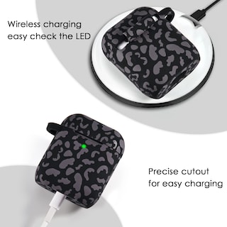 Foto 6 | Foto 6 | Funda Para Airpods Filoto De Silicona De Segunda Generación, Diseño De Leopardo, Color Negro - Venta Internacional.