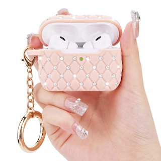 Foto 4 | Foto 4 | Funda Visoom Airpods Pro De Segunda Generación Con Diamantes De Imitación Brillantes, Rosa - Venta Internacional.