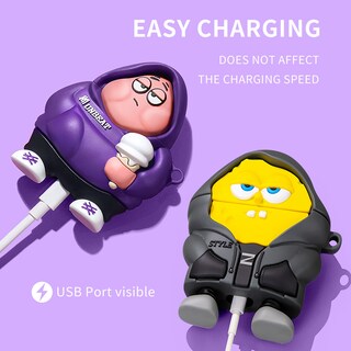 Foto 4 | Foto 4 | Funda Para Airpods Hooyiiok, Bonito Personaje De Dibujos Animados De Primera Y Segunda Generación - Venta Internacional.