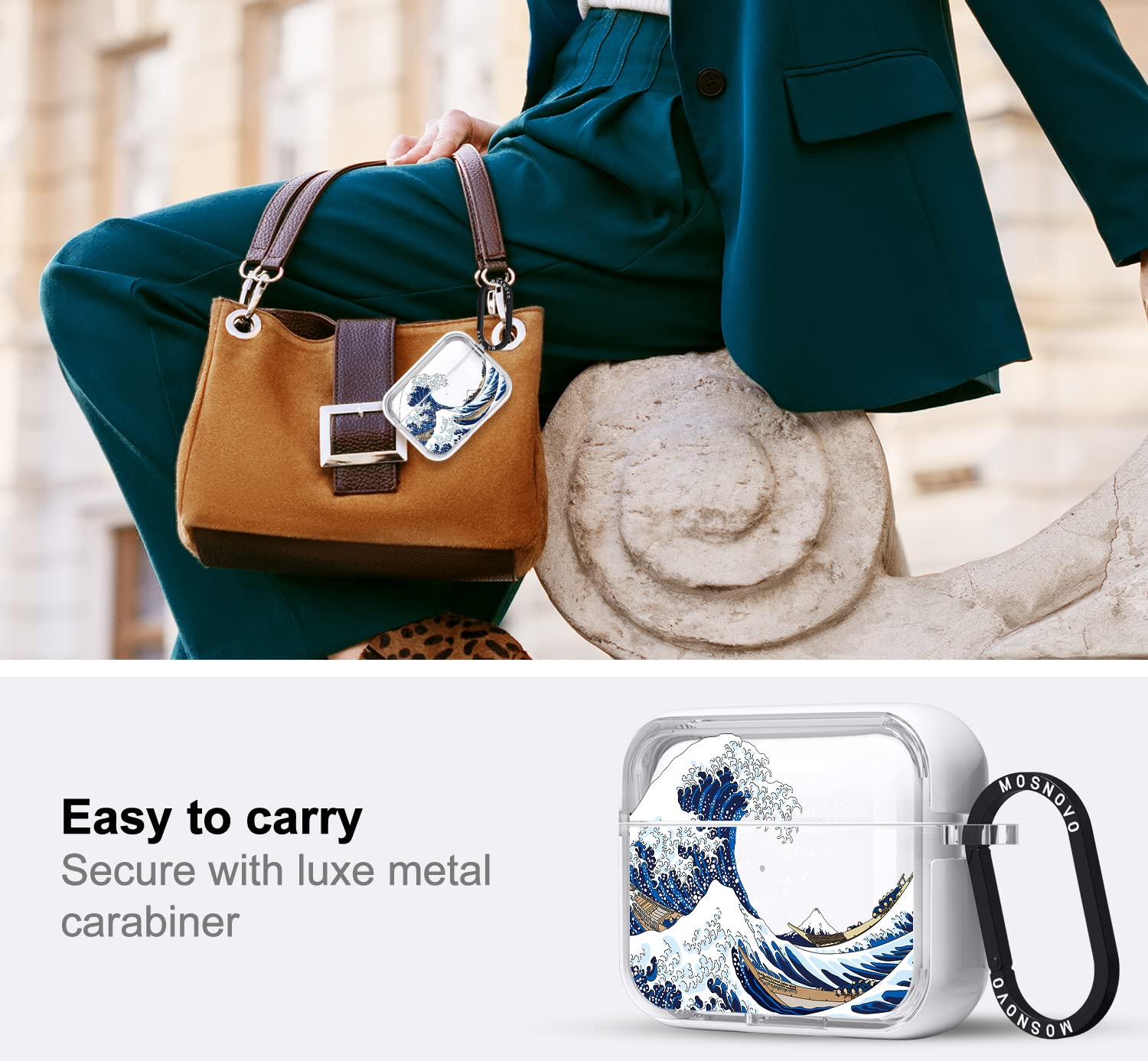 Funda Mosnovo para Airpods Pro 2/Airpods Pro con Anillo Metálico