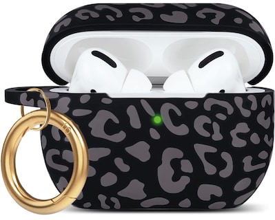 Foto 1 | Foto 1 | Funda Gawnock Leopard de Silicona para Airpods Pro con Llavero color Gris - Venta Internacional