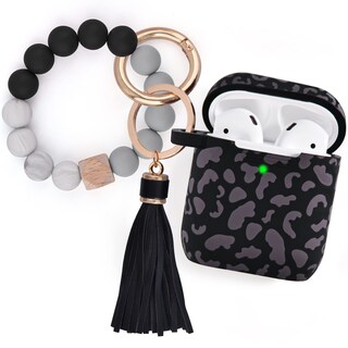Foto 1 | Foto 1 | Funda Para Airpods Filoto De Silicona De Segunda Generación, Diseño De Leopardo, Color Negro - Venta Internacional.
