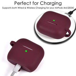 Foto 7 | Foto 7 | Funda Visoom Para Apple Airpods 4 De Silicona Anticaída Con Llavero - Venta Internacional.