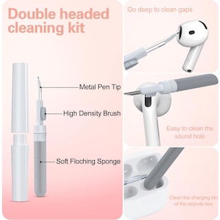 Foto 6 | Foto 6 | Funda para Apple Airpods Cuarta Generación Con Kit De Limpieza De Silicona Rojo - Venta Internacional