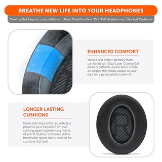 Foto 4 | Foto 4 | Almohadillas De Gel Refrigerante Para Auriculares Bose Qc35 Y Qc35ii - Venta Internacional.