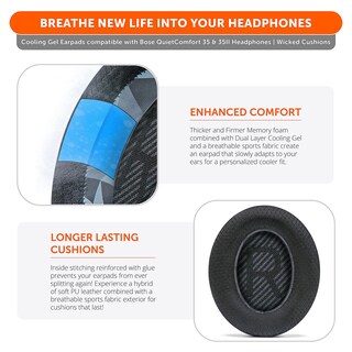 Foto 4 | Foto 4 | Almohadillas De Gel Refrigerante Para Auriculares Bose Qc35 Y Qc35ii - Venta Internacional.