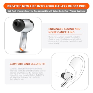 Foto 3 | Foto 3 | Almohadillas Wicked Cojines Wc Tipz Galaxy Para Samsung Galaxy Buds 3 Pro - Venta Internacional.