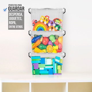 Foto 2 | Foto 2 | Cajas de Almacenamiento 3pz Ag Box 6 Litros Transparentes