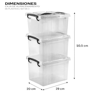 Foto 3 | Foto 3 | Cajas de Almacenamiento 3pz Ag Box 6 Litros Transparentes