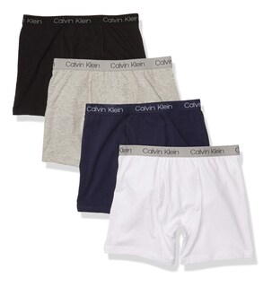 Foto 1 | Foto 1 | Calvin Klein Calzoncillos Bóxer Para Niños, Paquete De 4, Color Negro Iris S - Venta Internacional.