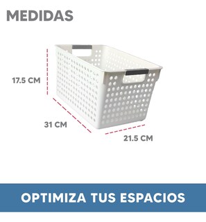 Foto 2 | Foto 2 | Set 2 Canastas De Almacenamiento Jauz Improvement Color Blanco (j0430)