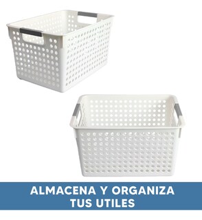 Foto 4 | Foto 4 | Set 2 Canastas De Almacenamiento Jauz Improvement Color Blanco (j0430)