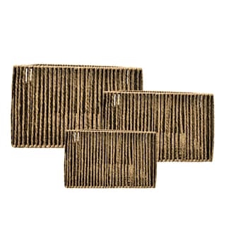 Foto 1 | Foto 1 | Set 3 Cestas Organizadoras Tejida Beige Fibras Natural Decorativas
