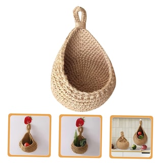 Foto 5 | Foto 5 | Canasta de Pared Tejida Cesta de Almacenamiento para Colgar de Yute - Venta Internacional