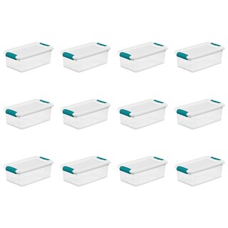 Foto 1 | Foto 1 | Caja De Almacenamiento Sterilite De 6 Litros, Apilable, Transparente Y Blanca, Paquete De 12 - Venta Internacional.