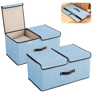 Foto 2 | Foto 2 | Caja Organizadora De Tela Con Division Closet Aleissi 701327 Azul