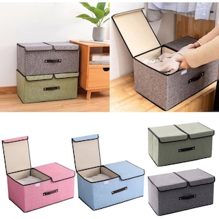 Foto 3 | Foto 3 | Caja Organizadora De Tela Con Division Closet Aleissi 701327 Azul