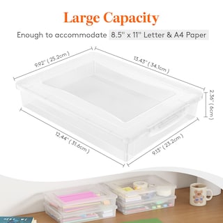 Foto 2 | Foto 2 | Caja De Almacenamiento Lifewit De Plástico Multiusos, Papel A4 Transparente - Venta Internacional.