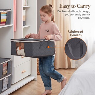 Foto 4 | Foto 4 | Bolsa De Almacenamiento De Ropa Lifewit, Paquete De 6 Con Asa Reforzada, Color Gris - Venta Internacional.