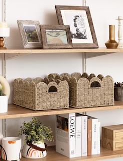 Foto 5 | Foto 5 | Cesta De Mimbre Storageworks Con Borde Festoneado, Juego De 2 - Venta Internacional.