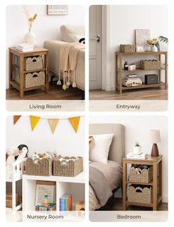 Foto 7 | Foto 7 | Cesta De Mimbre Storageworks Con Borde Festoneado, Juego De 2 - Venta Internacional.