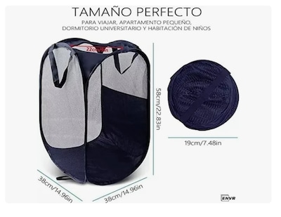 Foto 4 | Foto 4 | 2 Piezas Cesta Plegable De Malla Para Ropa Sucia Organizador