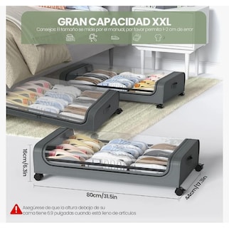 Foto 2 | Foto 2 | Caja De Almacenamiento Para Zapatos Debajo De Cama Bolsa 3pc