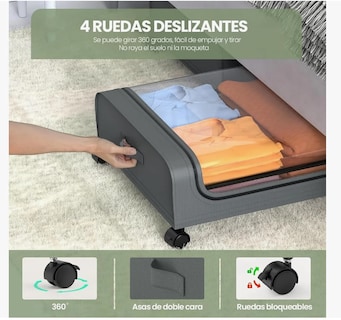 Foto 3 | Foto 3 | Caja De Almacenamiento Para Zapatos Debajo De Cama Bolsa 3pc