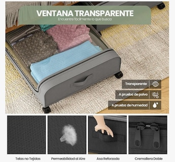 Foto 4 | Foto 4 | Caja De Almacenamiento Para Zapatos Debajo De Cama Bolsa 3pc