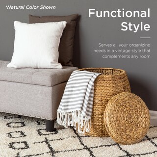 Foto 3 | Foto 3 | Cesta De Almacenamiento Best Choice Products Vintage Hyacinth White - Venta Internacional.