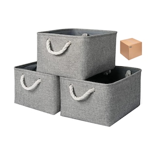 Foto 1 | Foto 1 | Set 3 Cestas De Almacenaje De Tela Eo Safe Imports Esi-20447 Gris