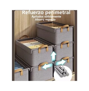 Foto 3 | Foto 3 | Cajas Organizadoras De Tela Con Tapa Y Soporte De Acero 2pcs Eo Safe Imports Esi-20506 Gris