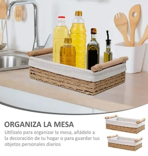 Foto 2 | Foto 2 | Elegantes Canastas De Mimbre Xtellar: Organiza Y Decora Con Estilo (juego De 2)