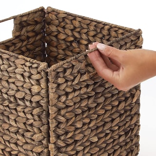 Foto 4 | Foto 4 | Cesta Organizadora Mdesign Con Jacinto Tejido Natural Paquete De 2 Unidades Color Marrón - Venta Internacional.