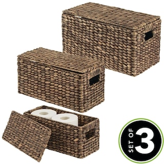Foto 2 | Foto 2 | Cesta Organizadora De Almacenamiento Con Diseño De Jacintos De Agua Tejidos Juego De 3 Jacintos - Venta Internacional.