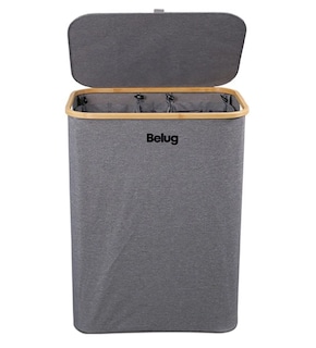 Foto 1 | Foto 1 | Cesta De Ropa Sucia Con 3 Bolsas Y Tapa Grande Plegable 160l