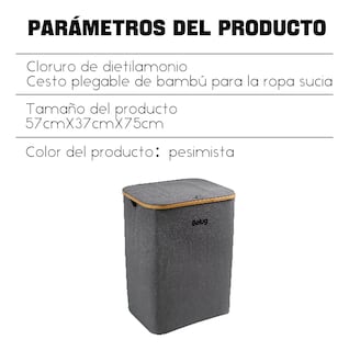 Foto 4 | Foto 4 | Cesta De Ropa Sucia Con 3 Bolsas Y Tapa Grande Plegable 160l