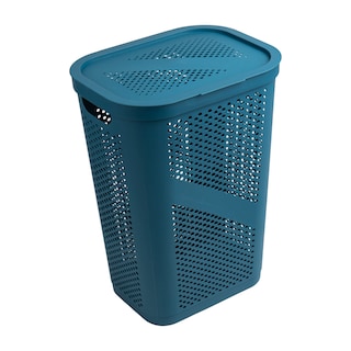Foto 6 | Foto 6 | Cesto Para Ropa Mind Reader Slim 60 Litros Con Tapa Ventilada Azul - Venta Internacional.