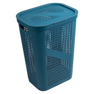 Foto 7 | Foto 7 | Cesto Para Ropa Mind Reader Slim 60 Litros Con Tapa Ventilada Azul - Venta Internacional.