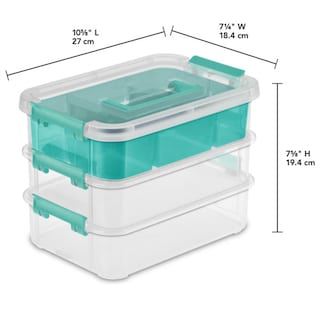 Foto 2 | Foto 2 | Caja De Almacenamiento De Plástico Sterilite De 3 Capas Paquete De 6 - Venta Internacional.