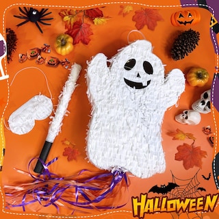 Foto 3 | Foto 3 | Piñata Turnmeon Halloween Ghost Con Bastones Y Venda En Los Ojos 40 X 30 Cm - Venta Internacional.