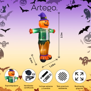 Foto 4 | Foto 4 | Inflable De Halloween Espantapájaros De 2.3m De Alto Decor\nAción Día De Muertos Scarecrow Inflatable Artego